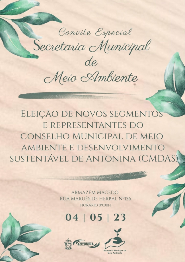 Prefeitura de Antonina convida a população a participar da Conferência de Meio Ambiente