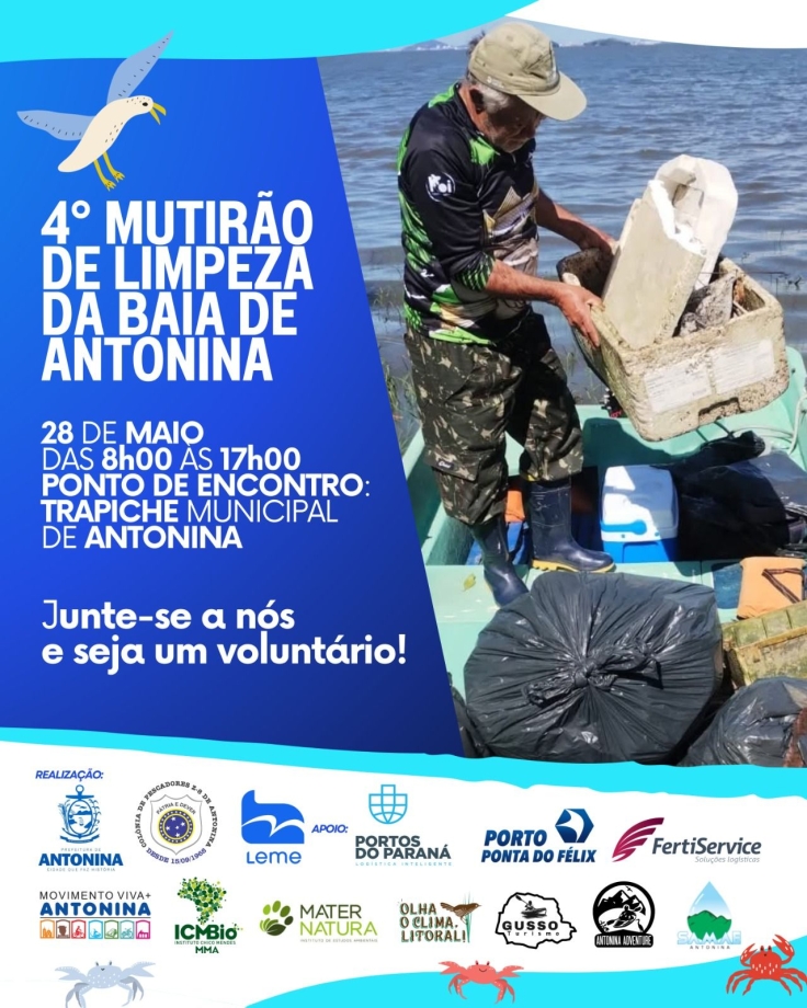 4º Mutirão de limpeza da baía de Antonina 