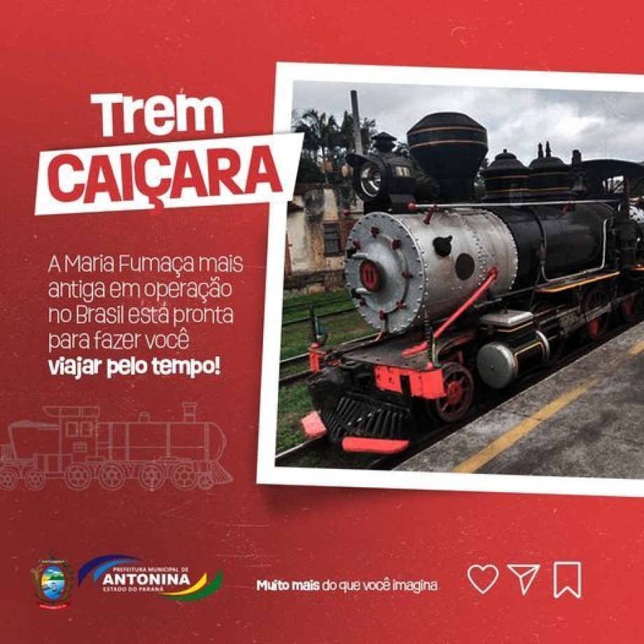 Antonina oferece ao turista um passeio maravilhoso de Maria Fumaça 