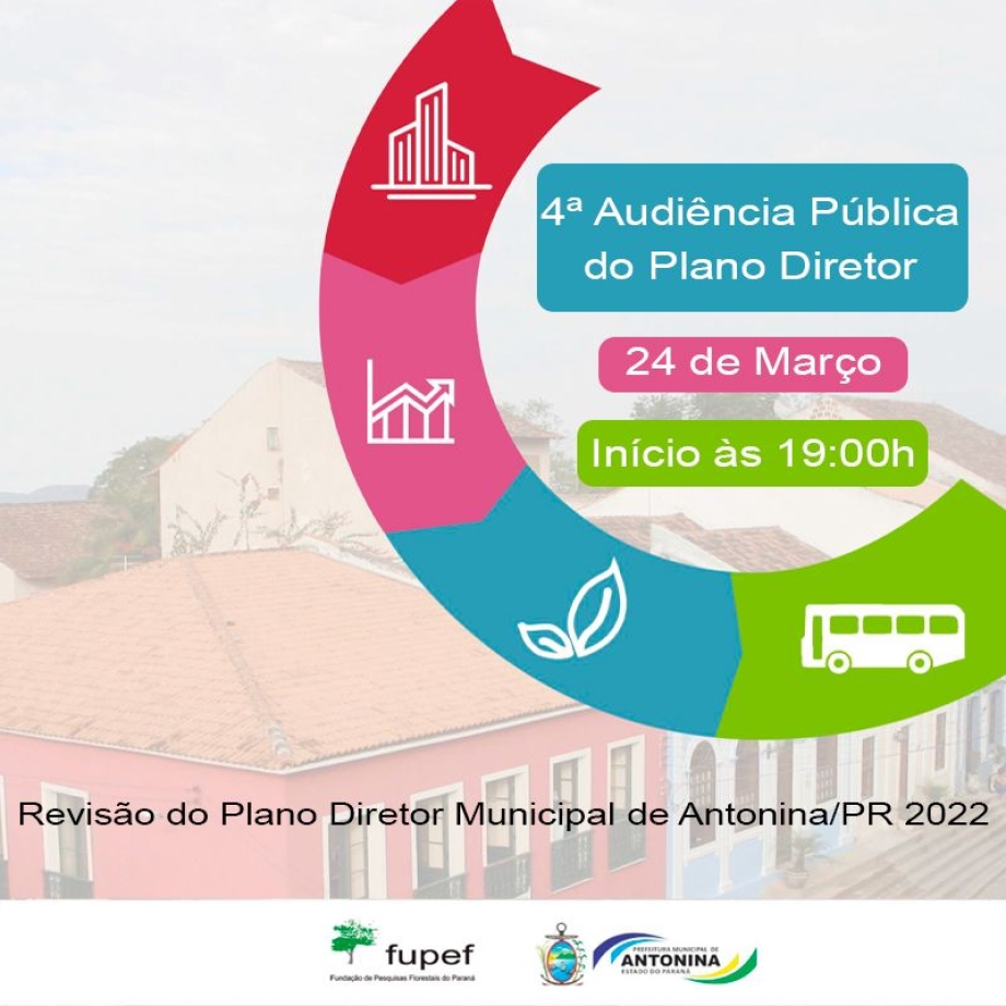 Prefeitura de Antonina convida a população a participar do Plano Diretor Municipal